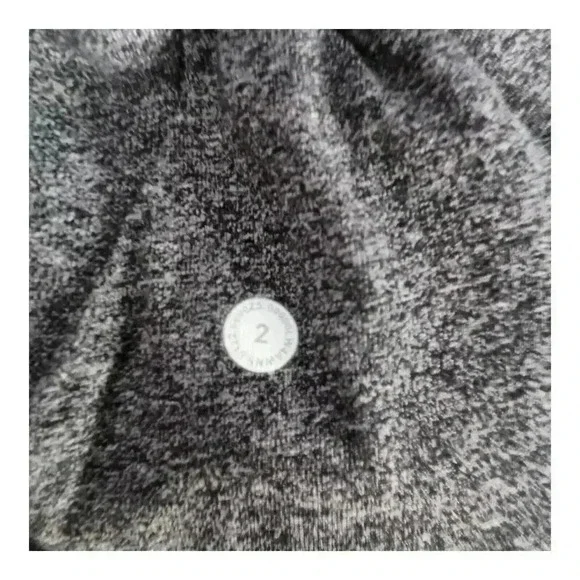 Lululemon Scuba Hoodie Light Cotton Fleece Heathered Speckled Black Women's 2 - Picture 6 of 6